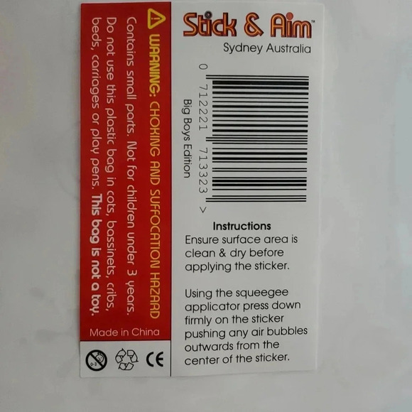 Stick & Aim Toilet target stickers - Picture 3 of 3